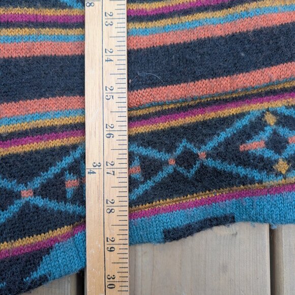 Vintage Y2K Lacasa Hoodie Women Blue Aztec Print Casual Long Sleeve Winter Boho - Picture 5 of 6